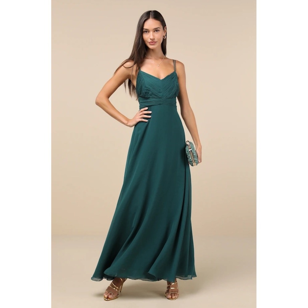 Lulu's Deep Green Maxi Dress